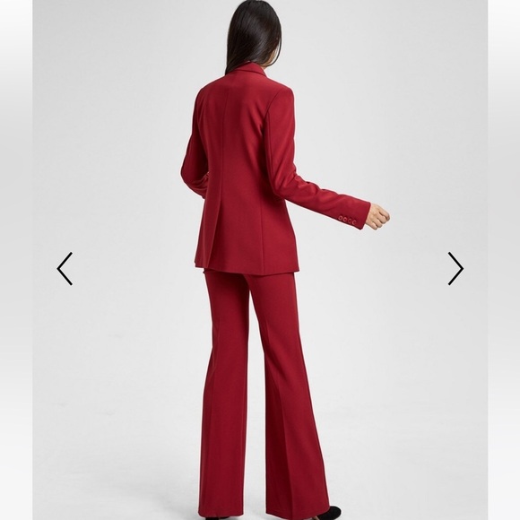 Theory / red admiral power crepe blazer one button raspberry 6 - Picture 5 of 8